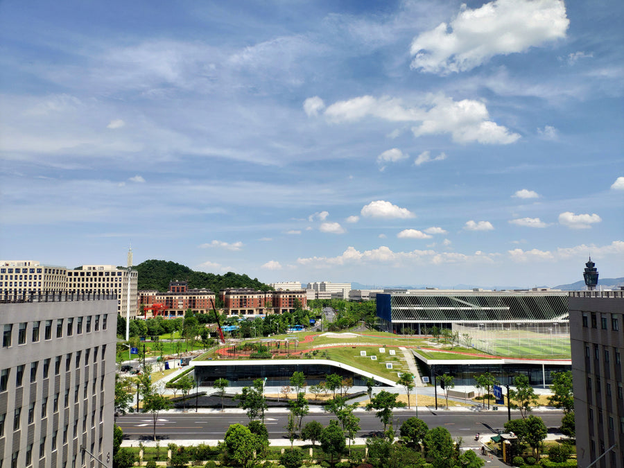 Hangzhou Cloud Town exhibition and innovation district, photographed in Hangzhou.