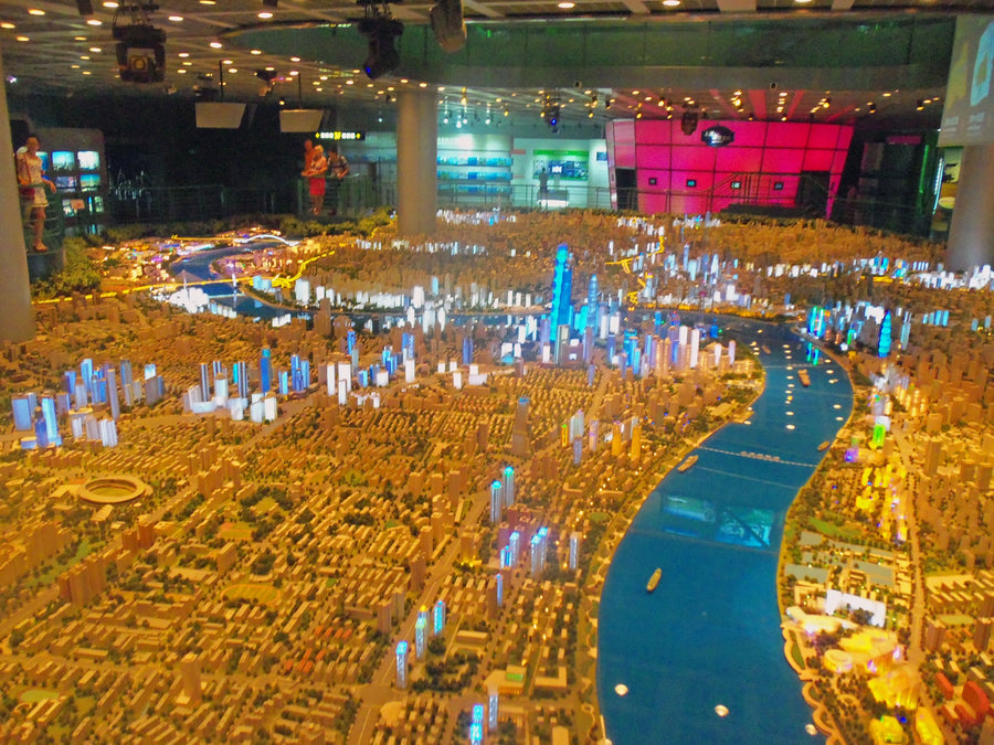 Scale model of Shanghai inside the Urban Planning Exhibition Center